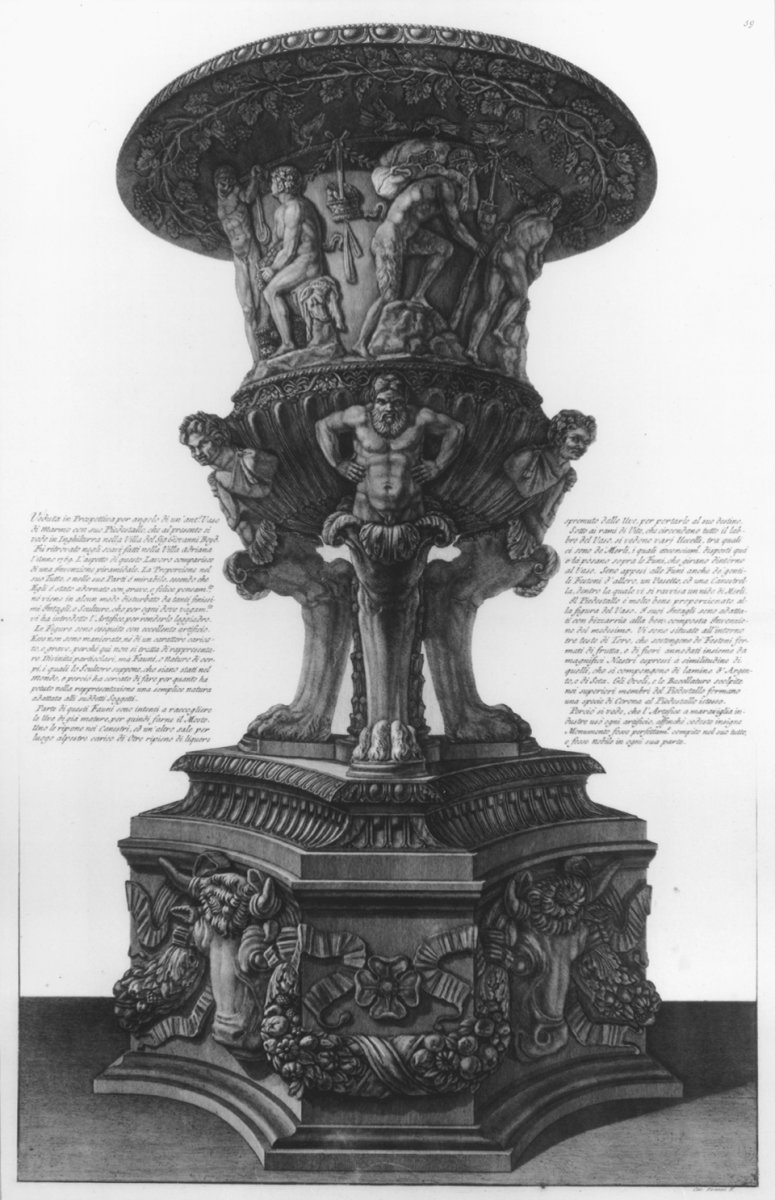 Image of Veduta in Prospettiva per Angolo di un Antico Vaso di Marmo con suo Piedestallo