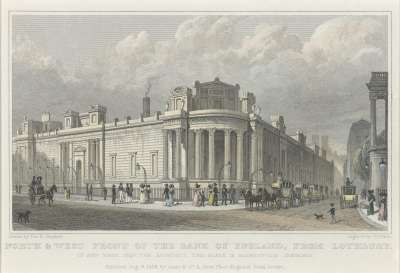 Image of North & West Front of the Bank of England, from Lothbury