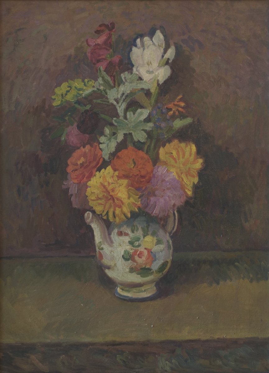Image of Flowers in a Teapot