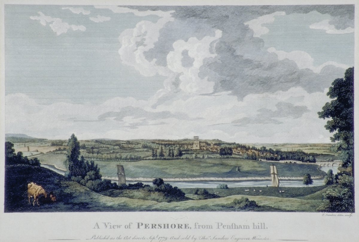 Image of A View of Pershore from Pensham Hill