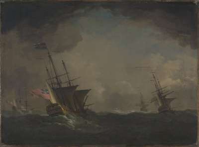 Image of English Men-o-War in a Storm