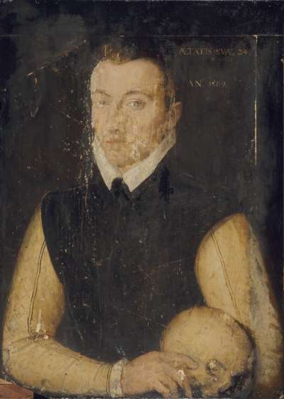 Image of Portrait of an Unknown Man Aged 24 with a Skull