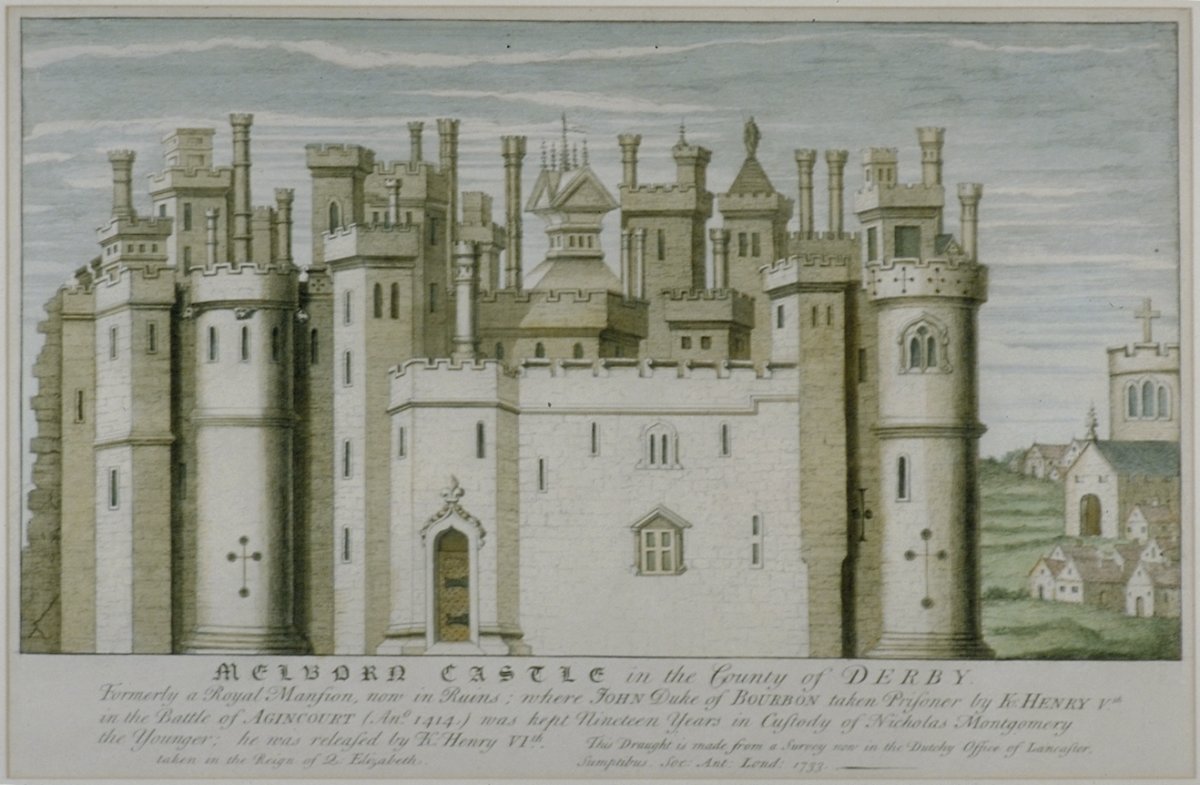 Image of Melborn [Melbourne] Castle in the County of Derby