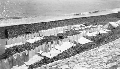Image of Washing Drying on the Beach, Nice