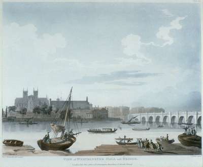 Image of View of Westminster Hall and Bridge