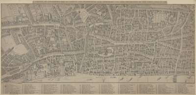 Image of A Portion of Faithorne’s Map of London and Westminster (1658) Comprising the Area Devastated by the Great Fire of 1666