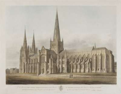 Image of South East View of the Cathedral Church of Lichfield