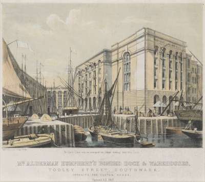 Image of Mr. Alderman Humphery’s Bonded Dock and Warehouses, Tooley Street, Southwark