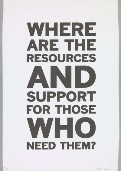 Image of Where are the resources and support for those who need them?