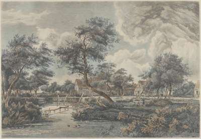 Image of A Village, with Water Mills