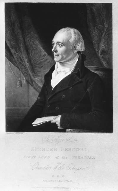 Image of Spencer Perceval (1762-1812) Chancellor of the Exchequer; Prime Minister