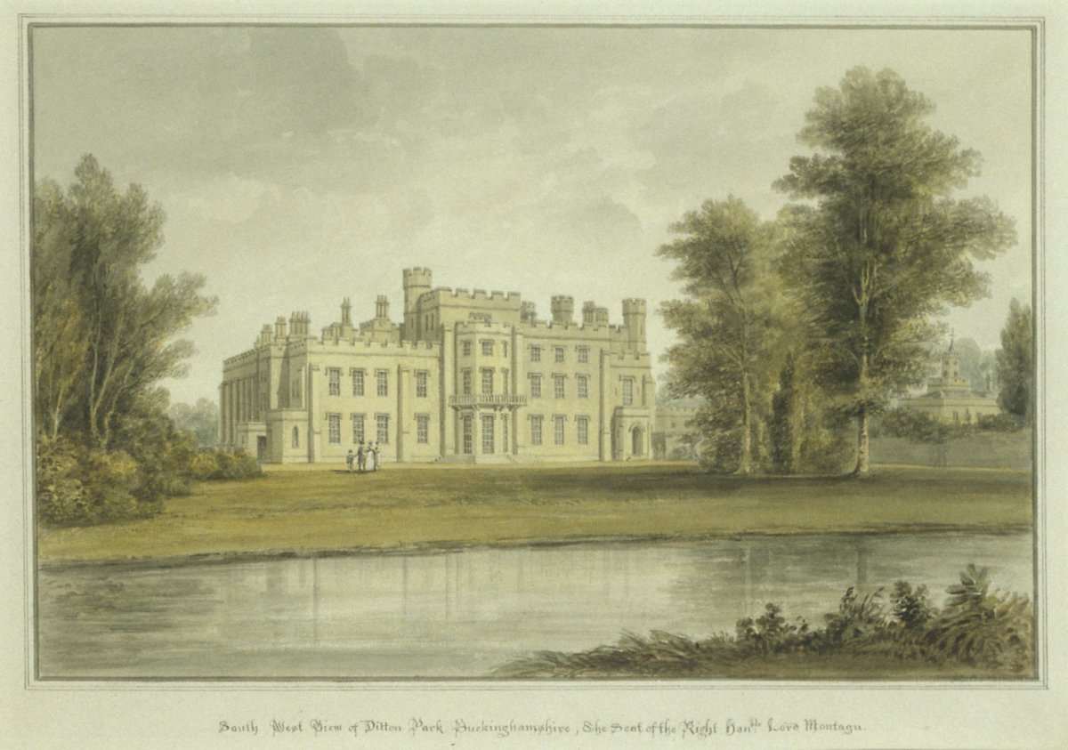 Image of South West View of Ditton Park, Buckinghamshire; The Seat of the Right Hon:ble Lord Montagu.