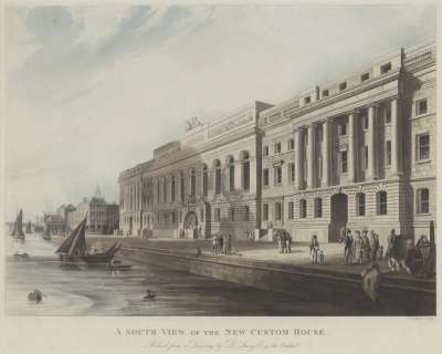 Image of A South View of the New Custom House
