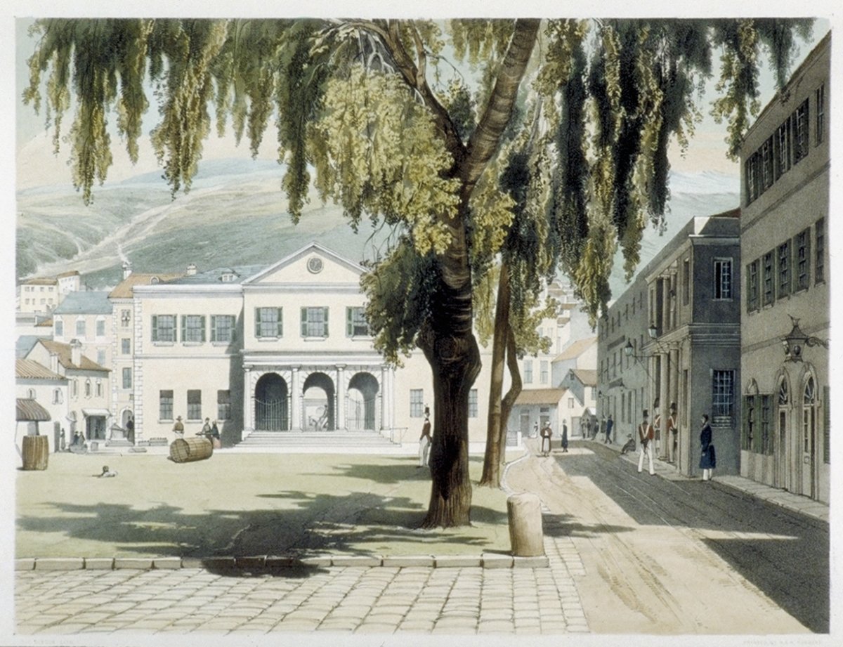 Image of The Commercial Square, Commercial Library and Main Guard, Gibraltar