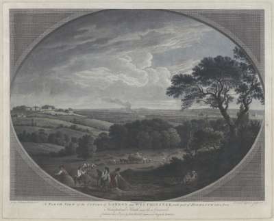 Image of A North View of the Cities of London and Westminster, with part of Highgate taken from Hampstead Heath, near the Spaniards