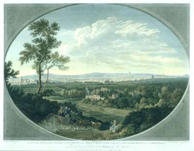 Image of A South View of the Cities of London and Westminster, taken from Denmark Hall near Camberwell