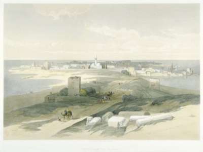 Image of Tyre from the Isthmus, April 27th 1839