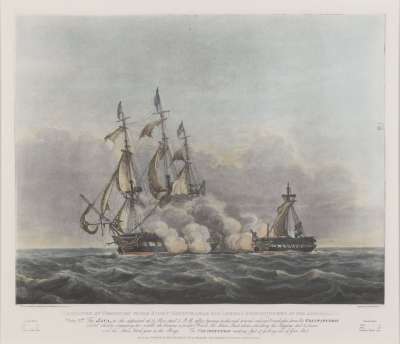 Image of The Engagement between HM Frigate “Java” and the USS “Constitution”, 29 December 1812 [Plate 2]