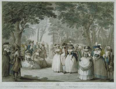 Image of The Gardens of Carleton House with Neapolitan Ballad Singers
