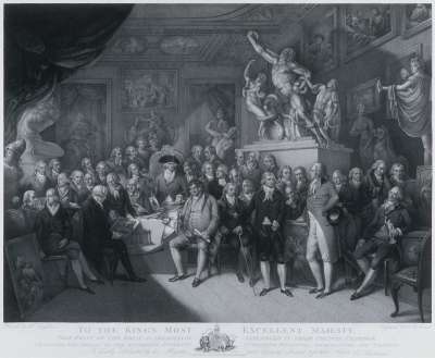 Image of The Royal Academicians in their Council Chamber