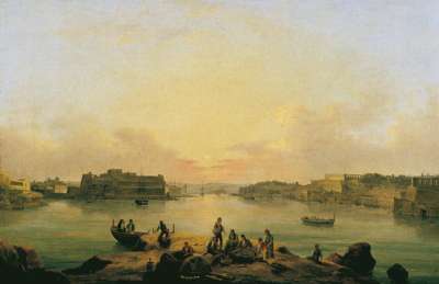 Image of Grand Harbour and Fort Sant’Angelo, Valetta, Malta