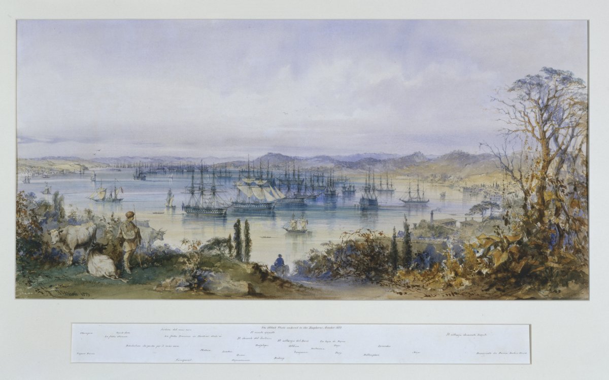 Image of The Allied Fleets Anchored in the Bosphorus