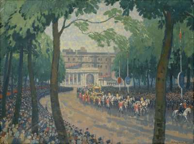 Image of Coronation Procession Entering Hyde Park