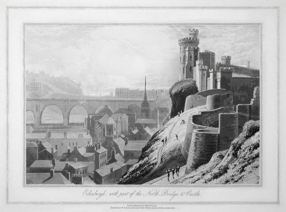 Image of Edinburgh with Part of the North Bridge Castle