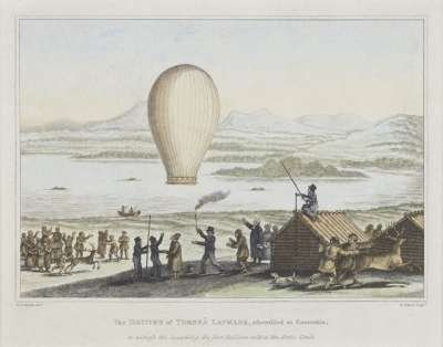 Image of The Natives of Torneä Lapmark, assembled at Enontekis, to Witness the Launching of the first Balloon within the Arctic Circle