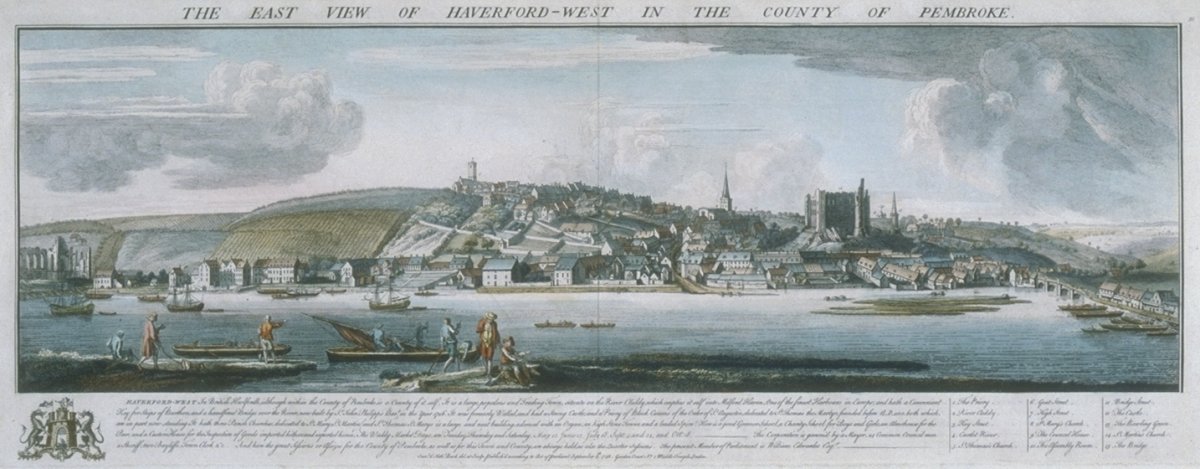 Image of The East View of Haverford-West in the County of Pembroke