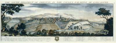 Image of The South Prospect of Preston, in the County Palatine of Lancaster