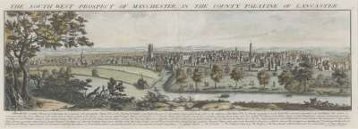 Image of The South West Prospect of Manchester, in the County Palatine of Lancaster