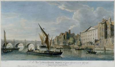 Image of A View of Westminster Bridge, with parts adjacent as in the Year 1760