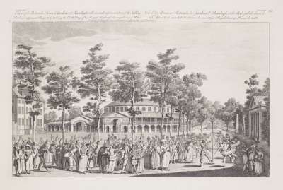 Image of A View of the Rotundo House & Gardens at Ranelagh, with an exact Representation of the Jubilee Ball, as it appeared May 24th 1751, being the Birthday of His Royal Highness George, Prince of Wales
