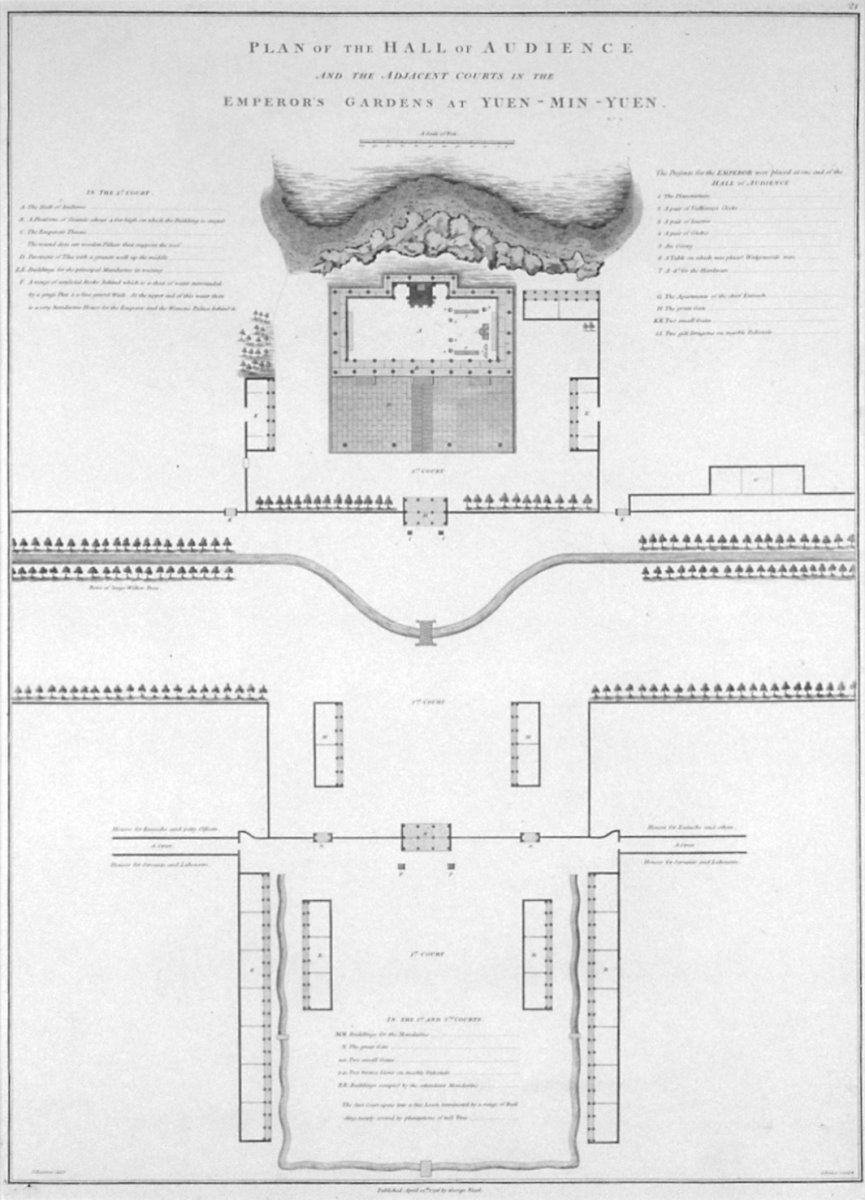 Image of Plan of the Hall of Audience and the Adjacent Courts in the Emperor’s Gardens at Yuen-Min-Yuen