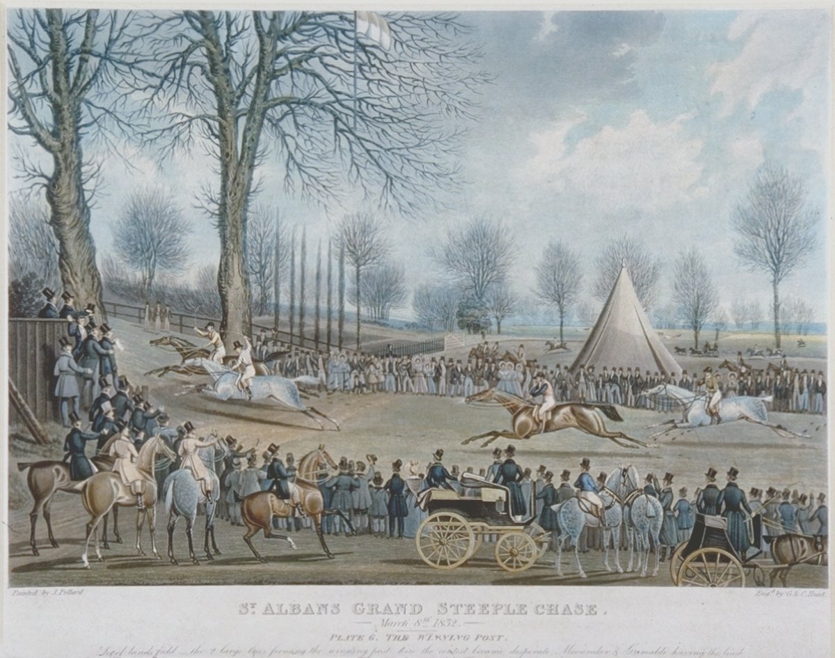 Image of St. Albans Grand Steeple Chase, 8 March 1832: Plate 6: The Winning Post
