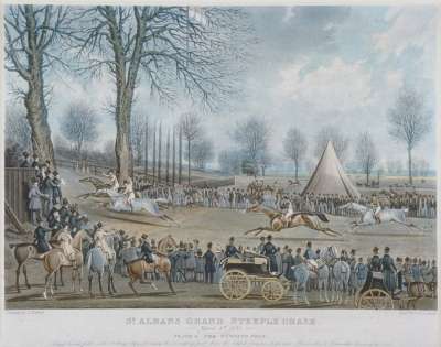 Image of St. Albans Grand Steeple Chase, 8 March 1832: Plate 6: The Winning Post