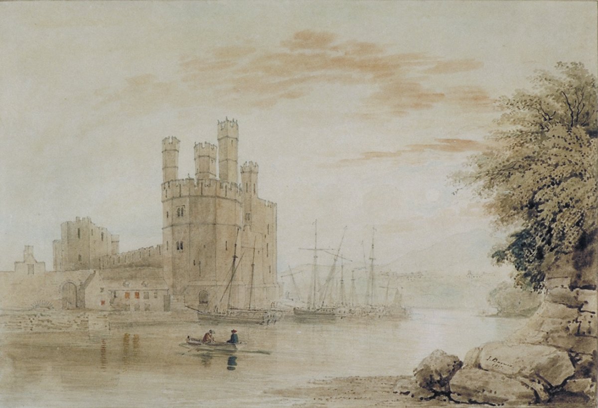 Image of Caernarvon Castle across the River