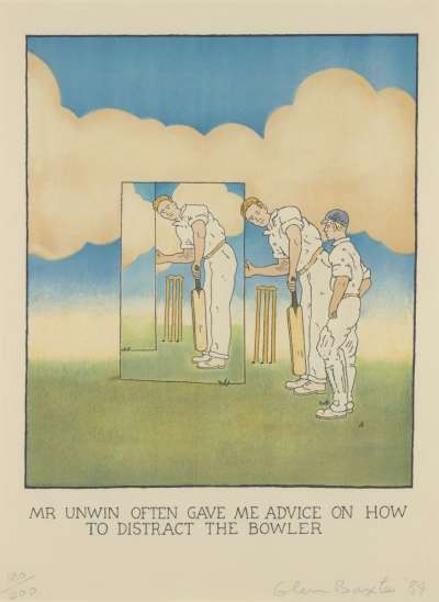 Image of Mr Unwin often gave me advice on how to distract the bowler