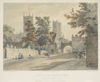 Image of Lincoln Minster. View of Newport Gate