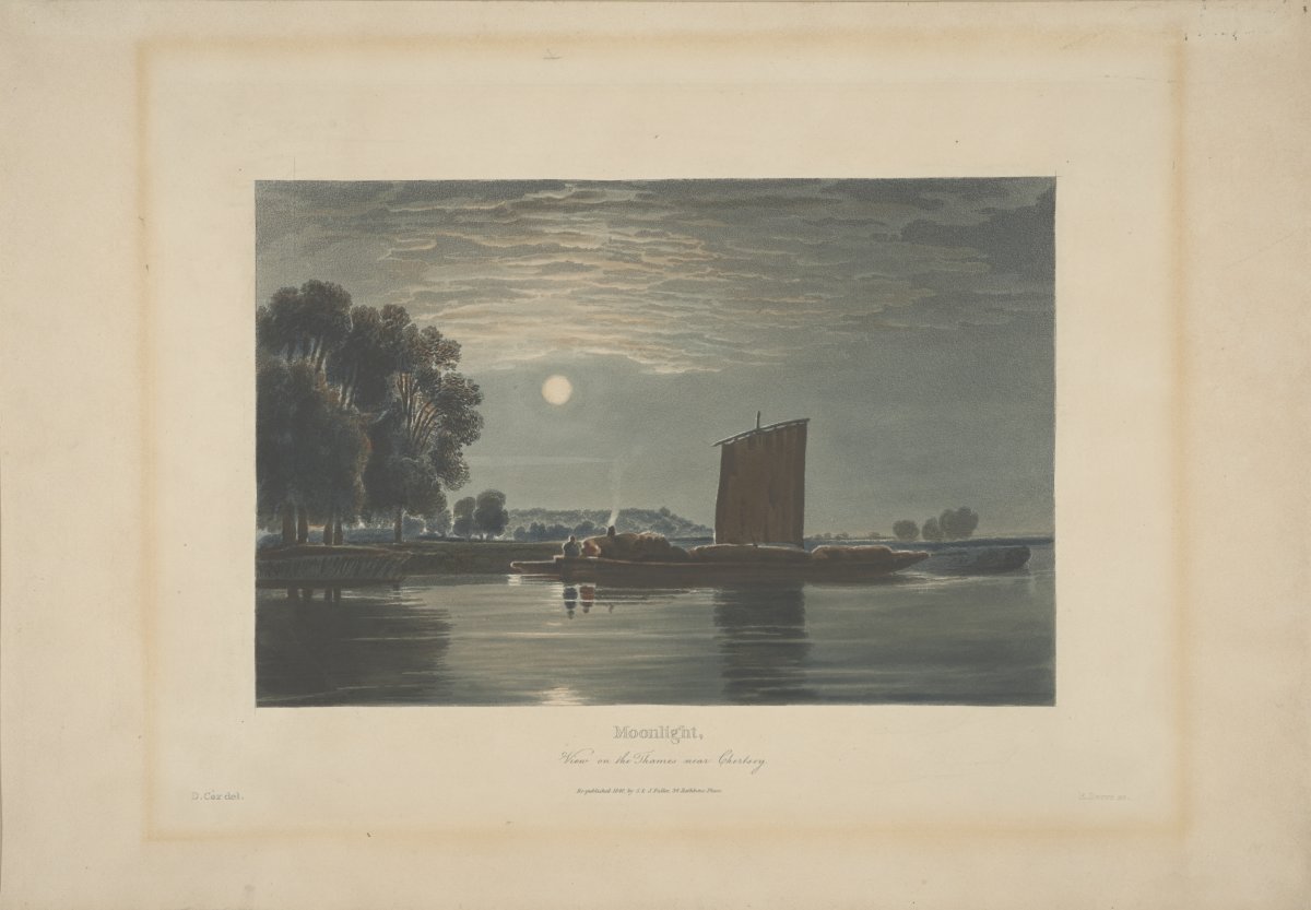 Image of Moonlight, View on the Thames near Chertsey