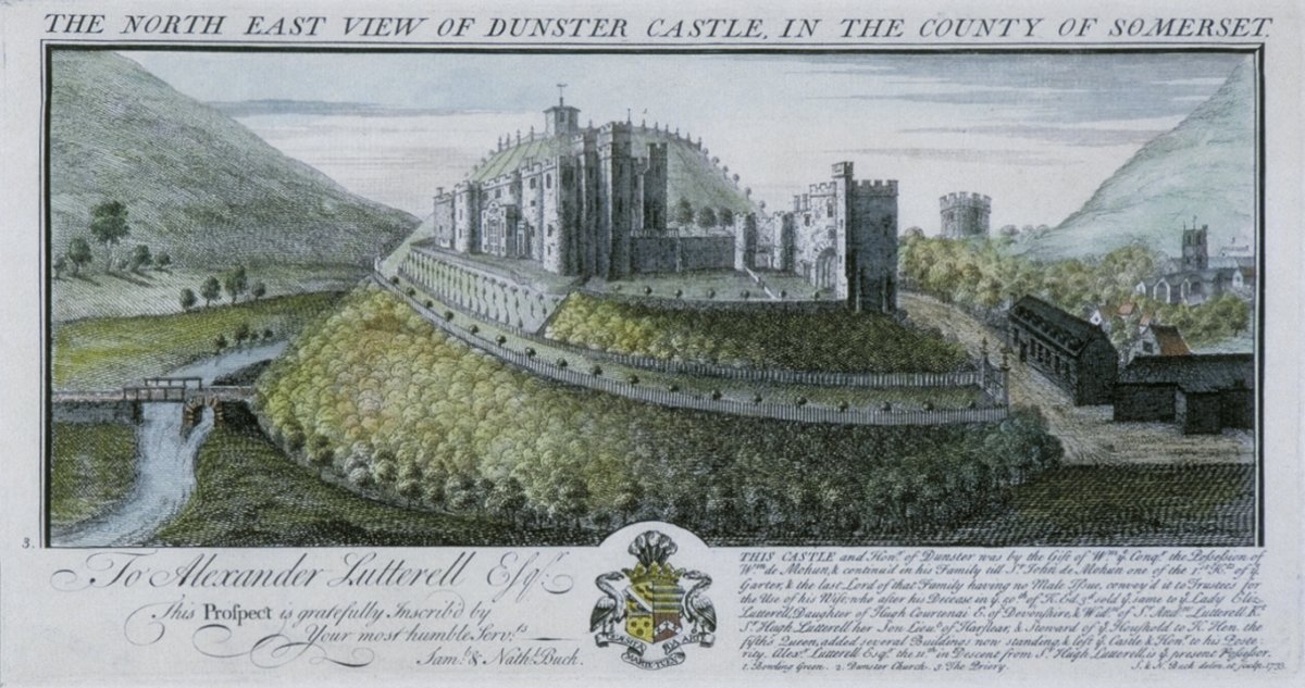 Image of The North East View of Dunster Castle, in the County of Somerset