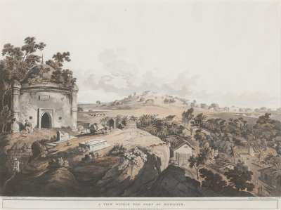 Image of A View within the Fort of Monghyr – Twenty-four Views taken in St. Helena, the Cape, India, Ceylon, The Red Sea, Abyssinia & Egypt