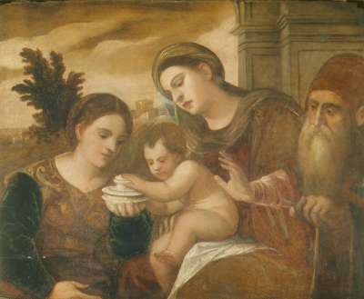Image of Madonna and Child with St. Mary Magdalene and St. Joseph