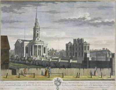 Image of The North West Prospect of St. Paul’s, Deptford, together with the Rector’s House