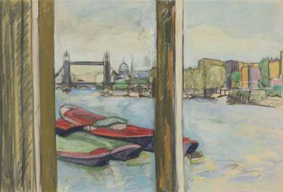 Image of Barges on the Thames