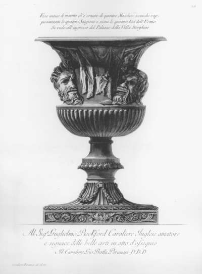 Image of Vaso Antico di Marmo ch’è Ornato di Quattro Maschere Sceniche