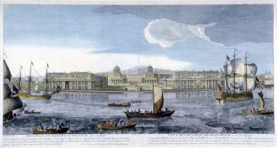 Image of Prospect of Greenwich Hospital from the River / Veue de l’Hospital de Greenwich du coté de la Riviere