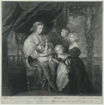 Image of Deborah Kip, Wife of Sir Balthazar Gerbier, and Her Children