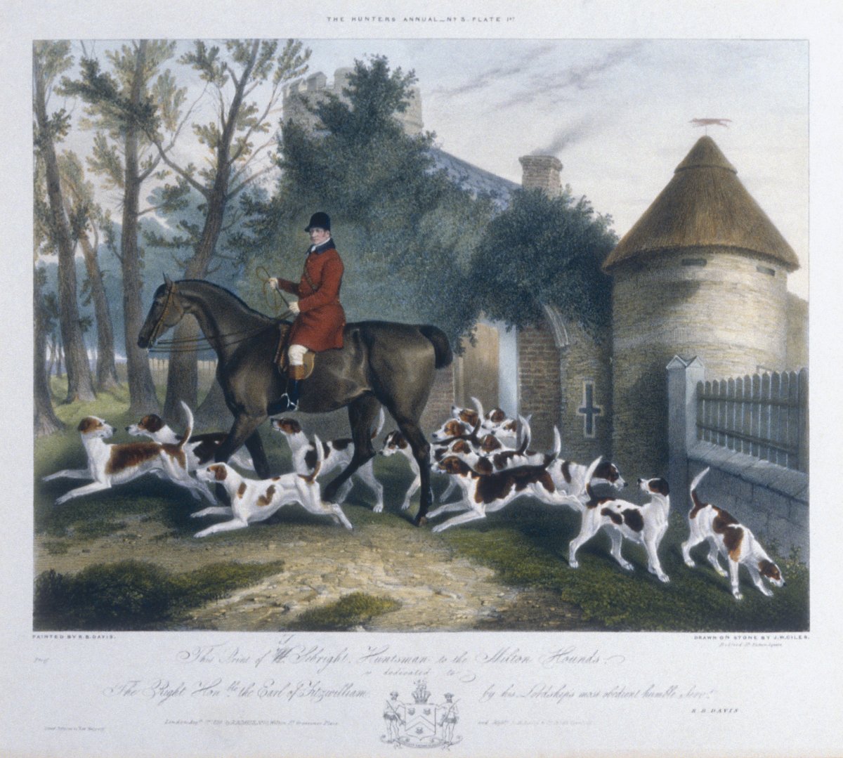 Image of No.3, Plate 1: W. Sebright, Huntsman to the Milton Hounds